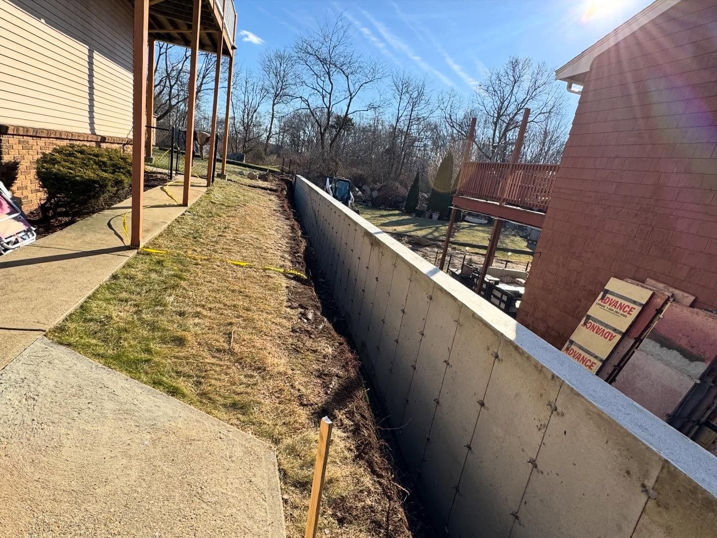 100 Feet of Retaining Wall
