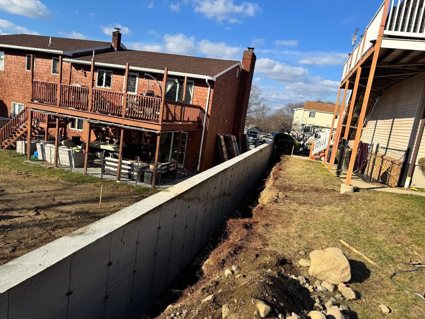100 Feet of Retaining Wall