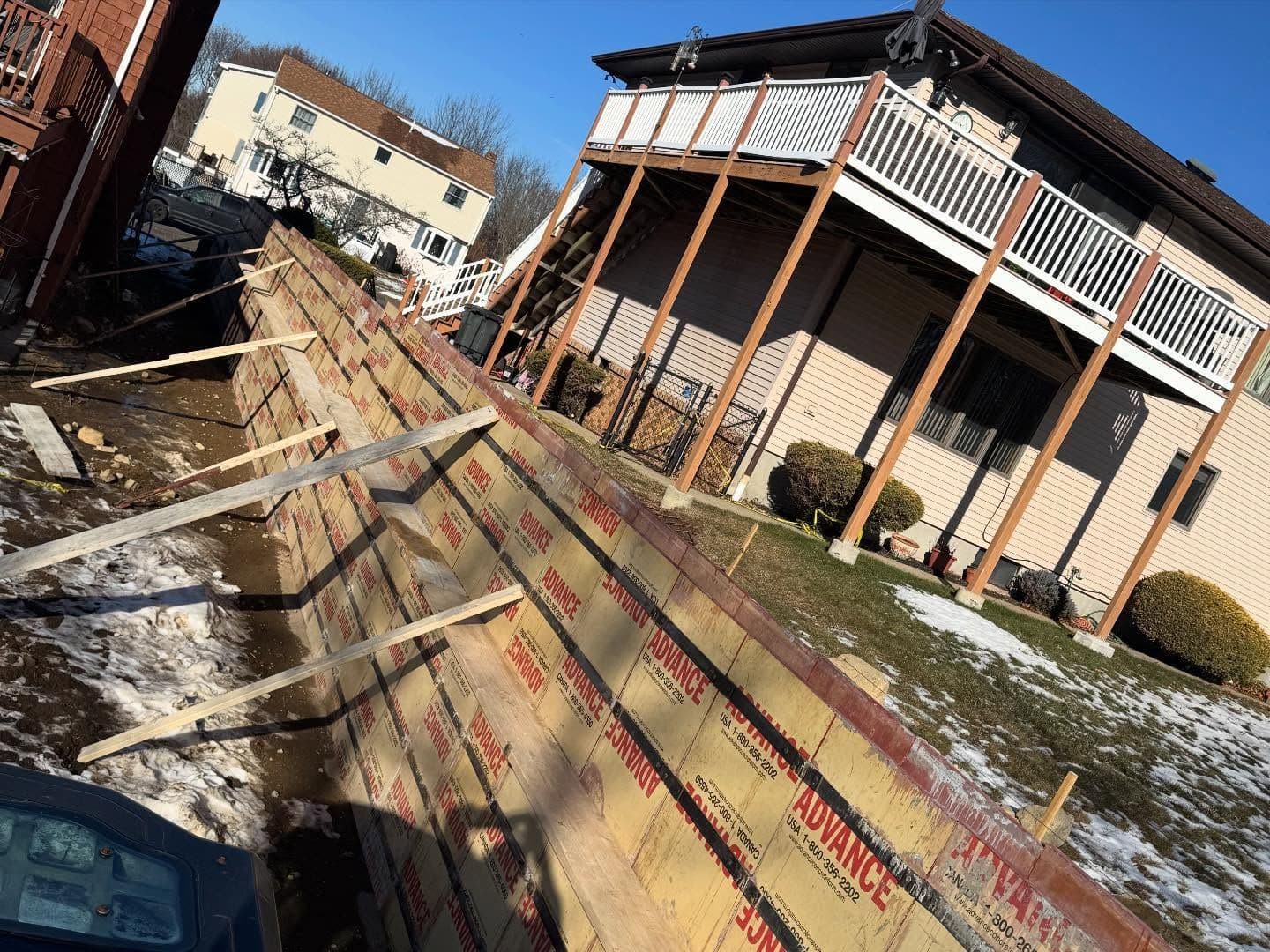 100 Feet of Retaining Wall