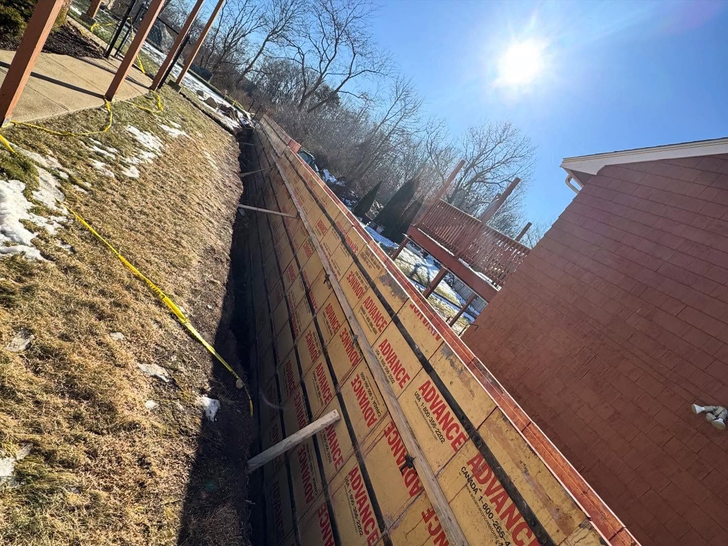 100 Feet of Retaining Wall